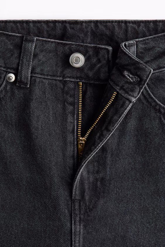 Джинсы с высокой талией и широкими брючинами h&m