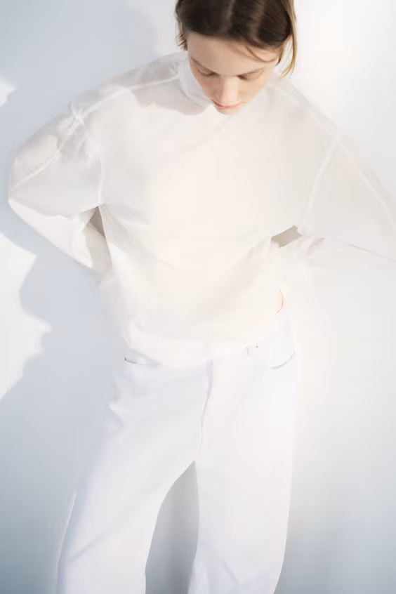 Джинсы широкие с высокой посадкой h&m