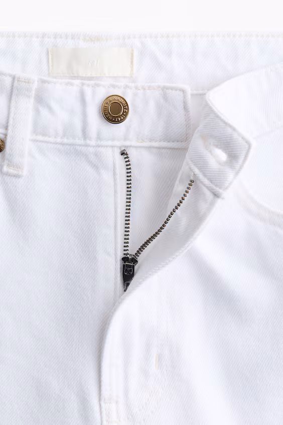 Джинсы широкие с высокой посадкой h&m