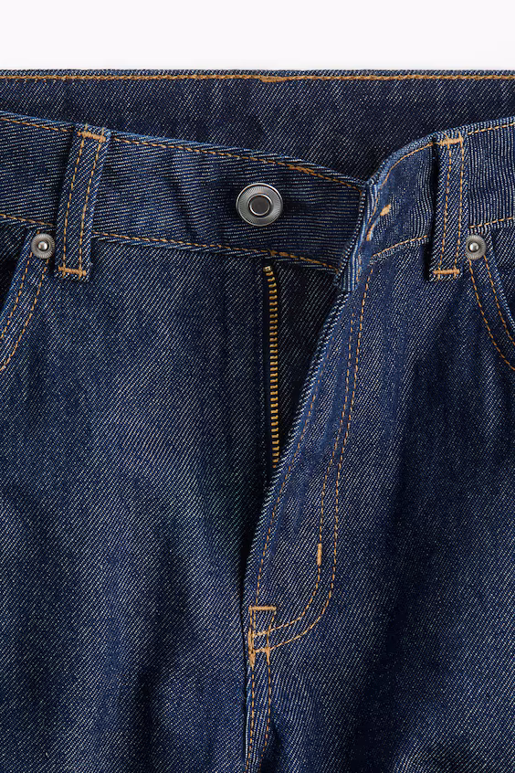 Джинсы широкие с высокой посадкой h&m