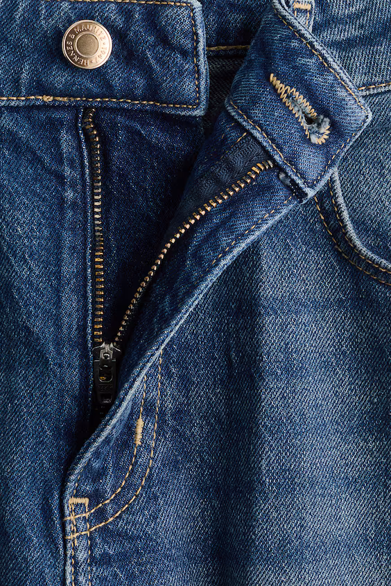 Джинсы wide high