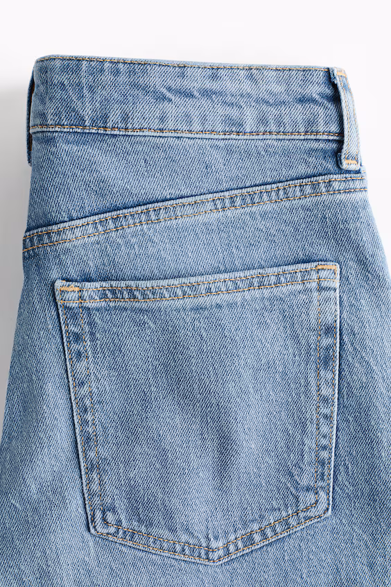 Джинсы широкие с высокой посадкой