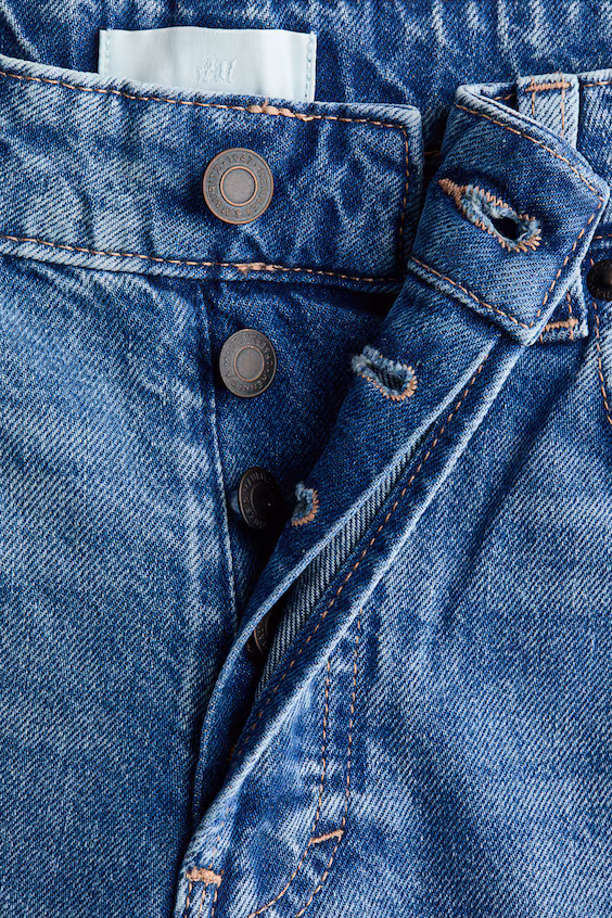 Широкие стандартные джинсы h&m