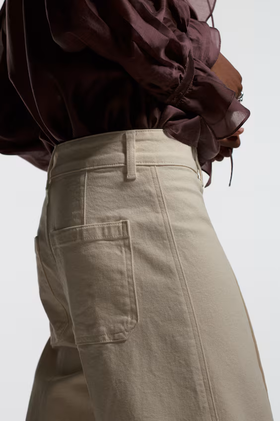 Джинсы прямого кроя с высокой посадкой