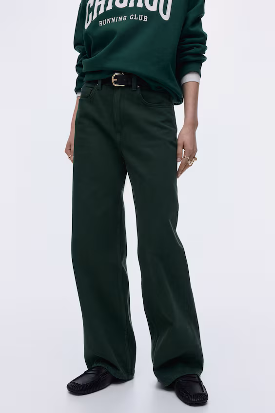 Джинсы с высокой посадкой h&m