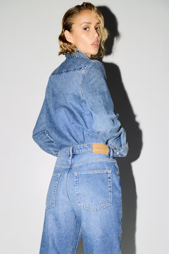 Джинсы прямого кроя h&m