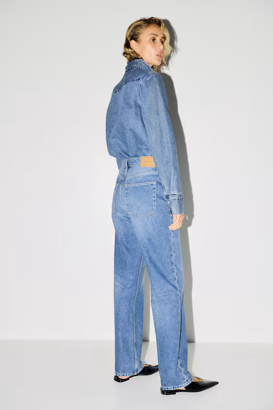 Джинсы прямого кроя h&m