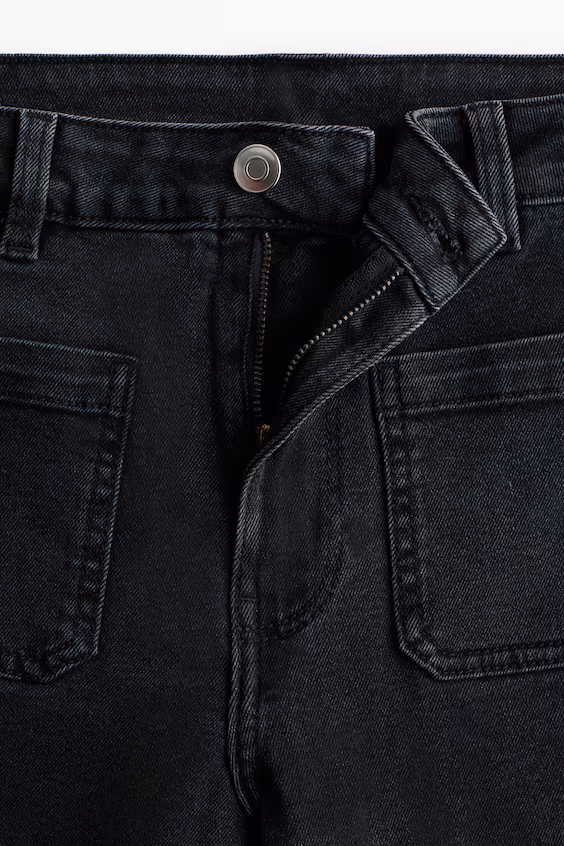 Джинсы широкие высокие h&m