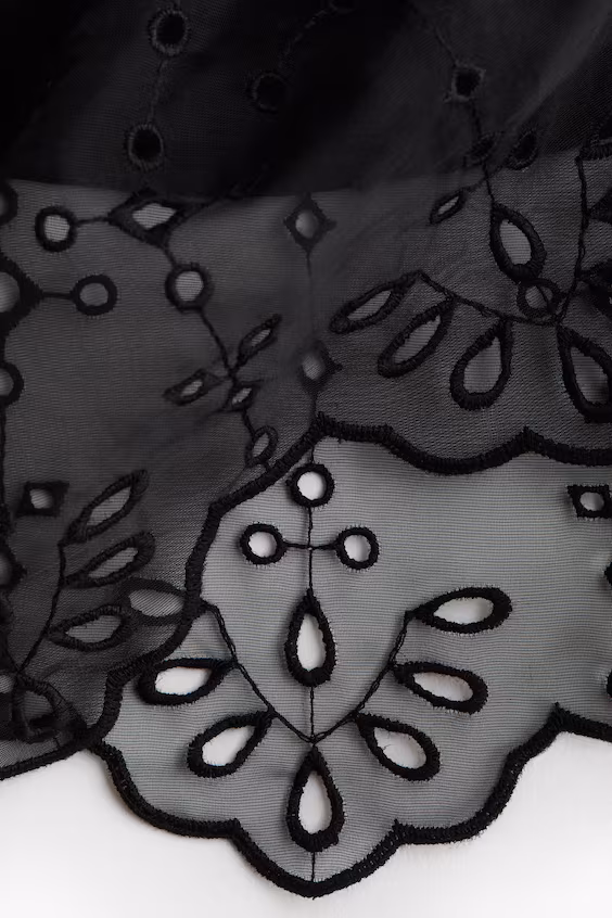 Юбка из органзы с английским кружевом