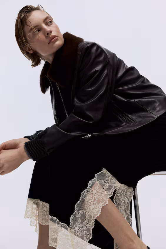 Юбка с кружевом