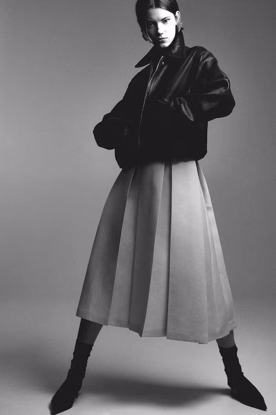 Юбка миди с плиссировкой