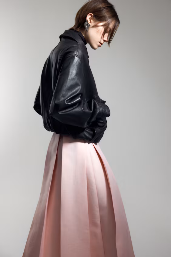 Юбка миди с плиссировкой