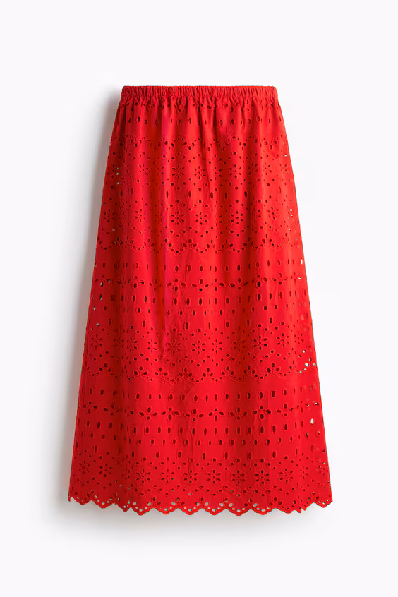 Юбка с английской вышивкой