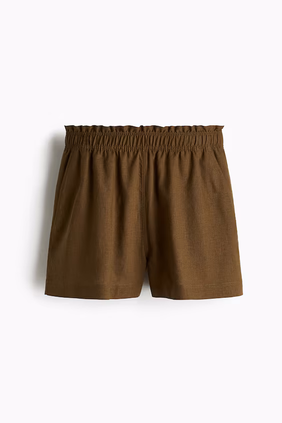 Шорты из смеси льна