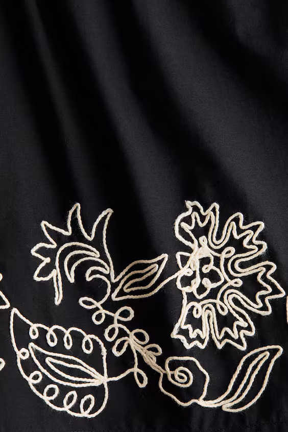 Шорты для пляжа из хлопка с вышивкой