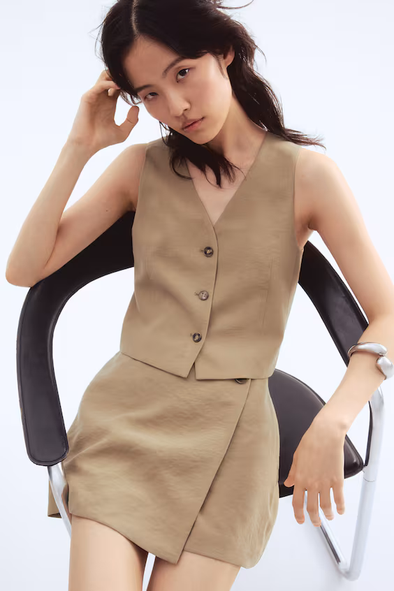 Шорты-юбка с запахом