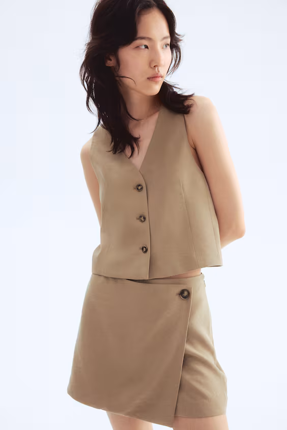 Шорты-юбка с запахом