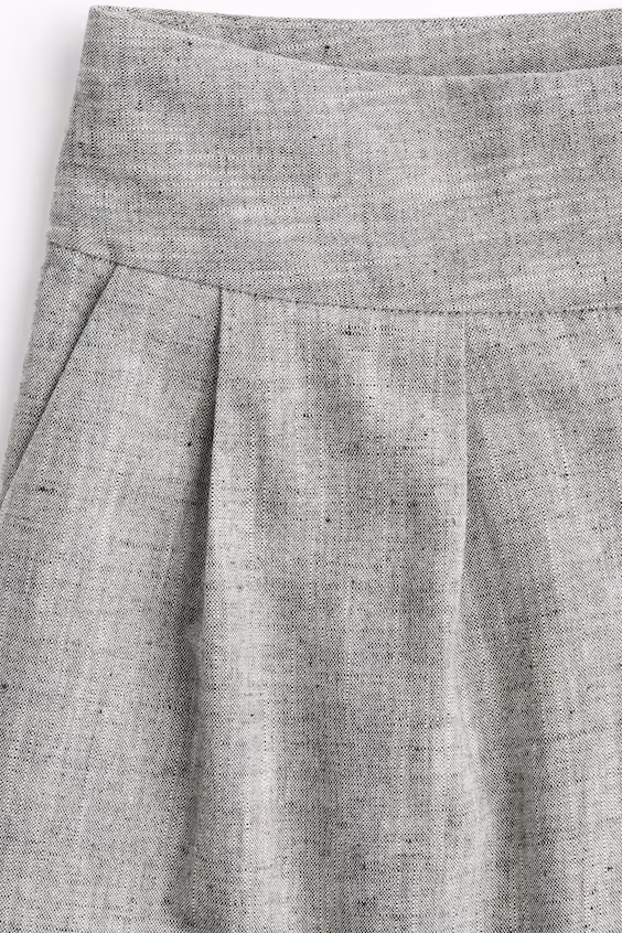 Шорты из смеси льна