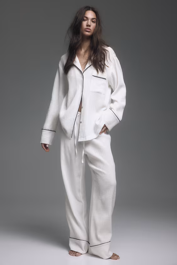 Пижама из хлопковой муселина
