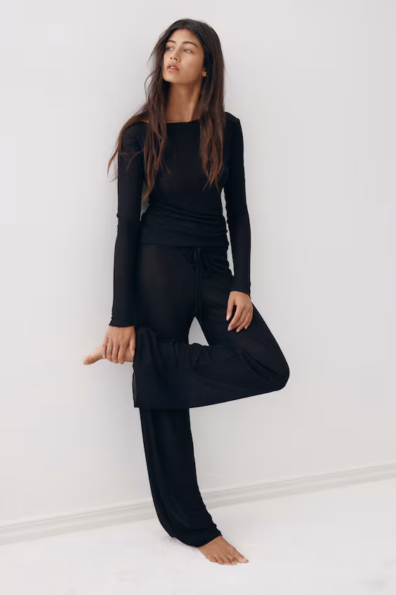 Пижама в рубчик h&m