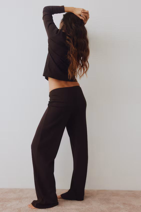 Пижама из рубчикового джерси h&m