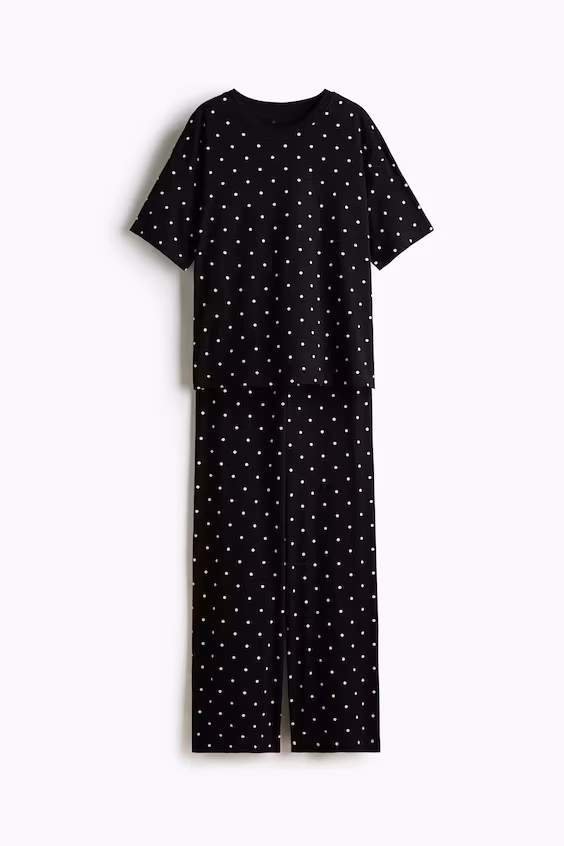 Пижама из хлопка h&m
