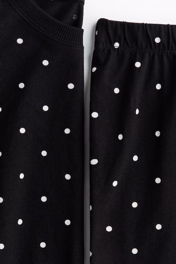 Пижама из хлопка h&m