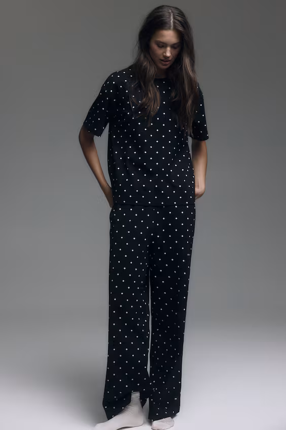 Пижама из хлопка h&m