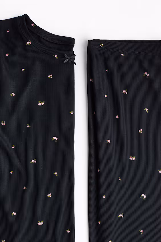 Пижама в рубчике из модала