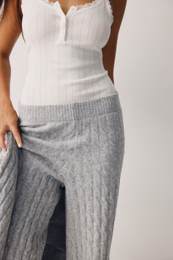 Брюки из ткани с крученым узором h&m