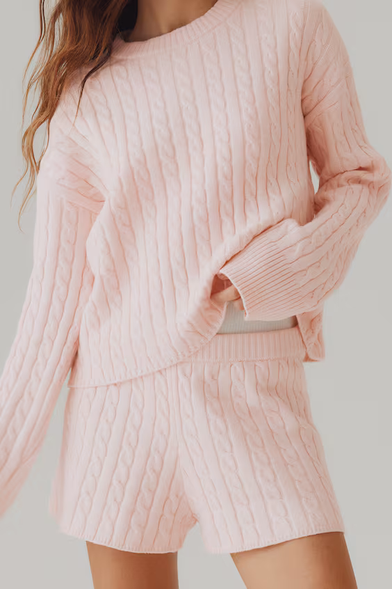 Свитер из ткани с крученым узором h&m