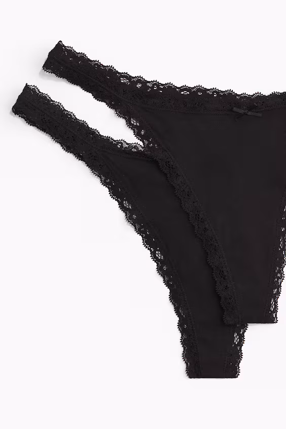 Пачка из 5 трусиков-стринг из хлопка