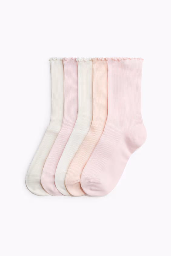 Пачка из 5 пар носков в рубчик