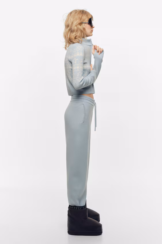 Свитер из мериносовой шерсти в мелкую ромбовидную вязку