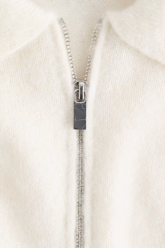 Свитер из мохера с молнией