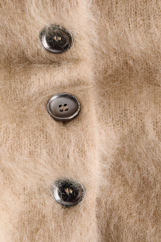 Кардиган из мохера с шерстью