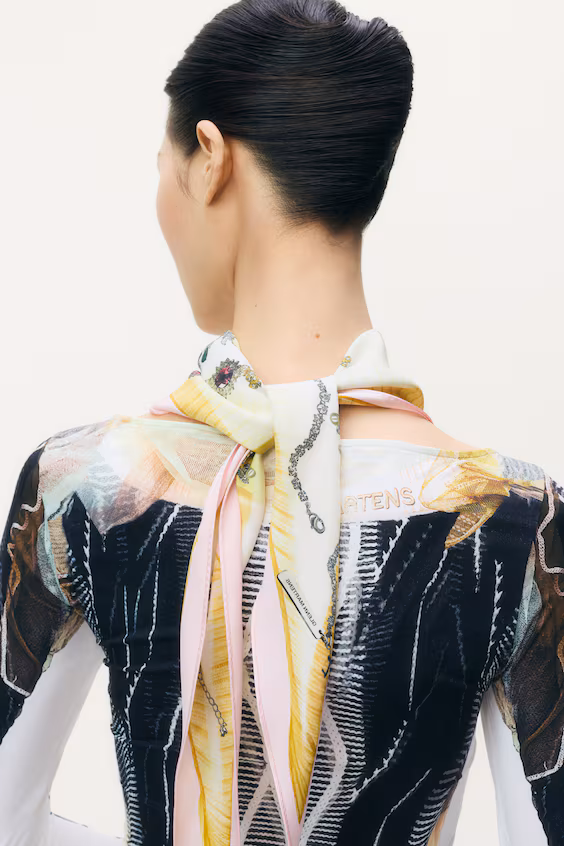 Шелковый шарф для шеи