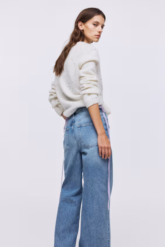 Джинсы bootcut high