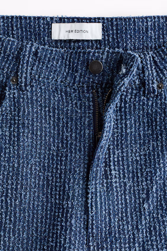 Джинсы bootcut с высокой посадкой из букле