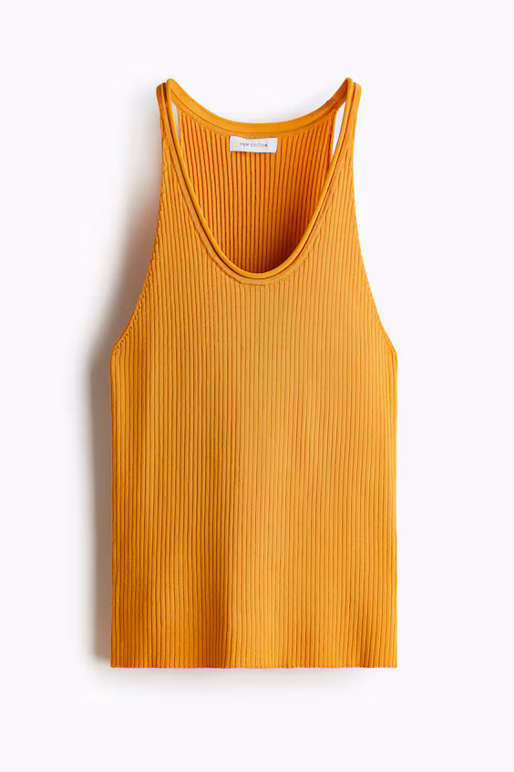 Топ без рукавов из рубчика