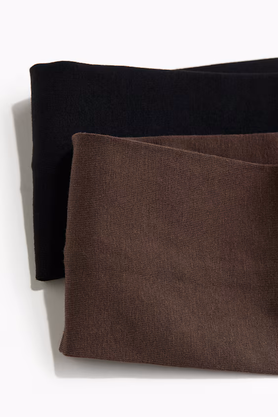 Набор из 2 резинок для волос в стиле джерси