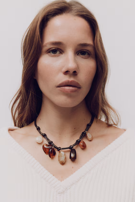 Цепное колье с подвесками