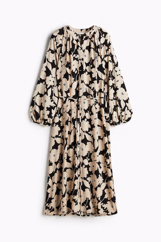 Платье с рукавами-баллон