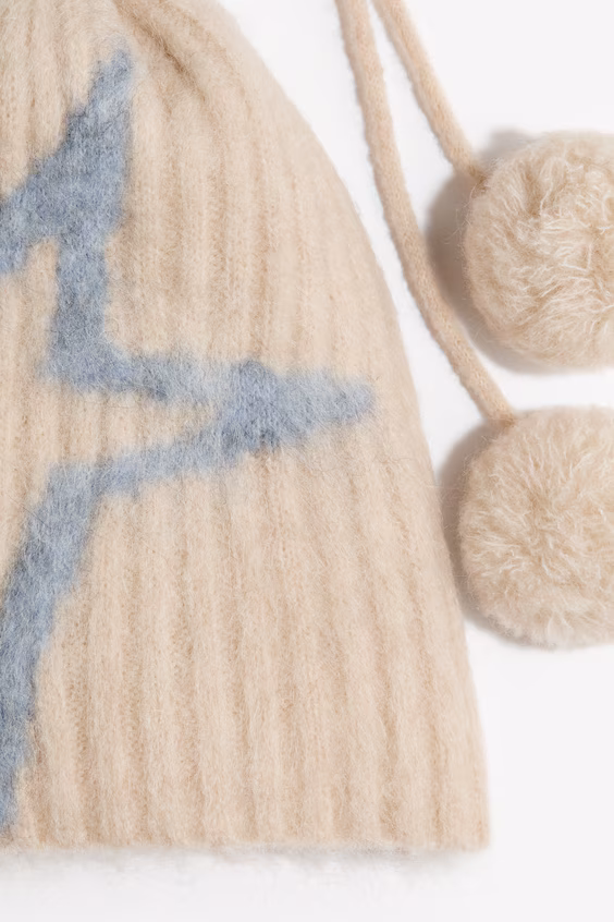 Шапка из мохера и шерсти