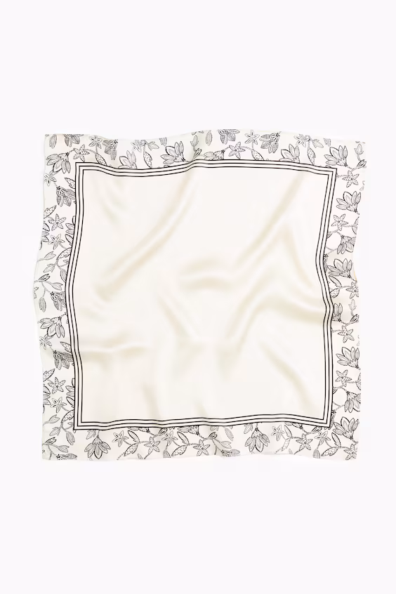 Печатный шелковый платок