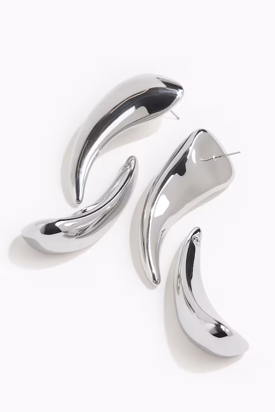 Толстые скрученные серьги