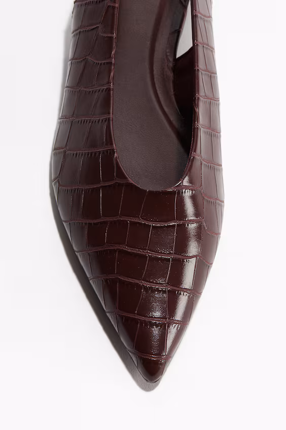 Туфли на открытый задник с заостренными носками