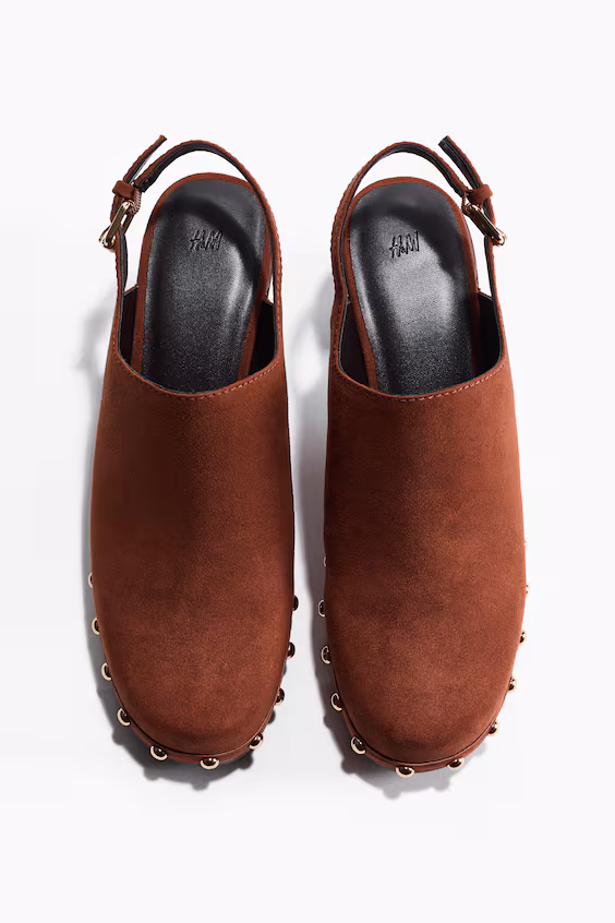 Сабо на высоком каблуке