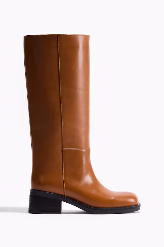 Ботильоны из кожи