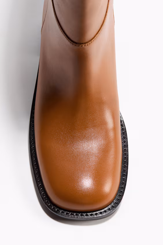 Ботильоны из кожи